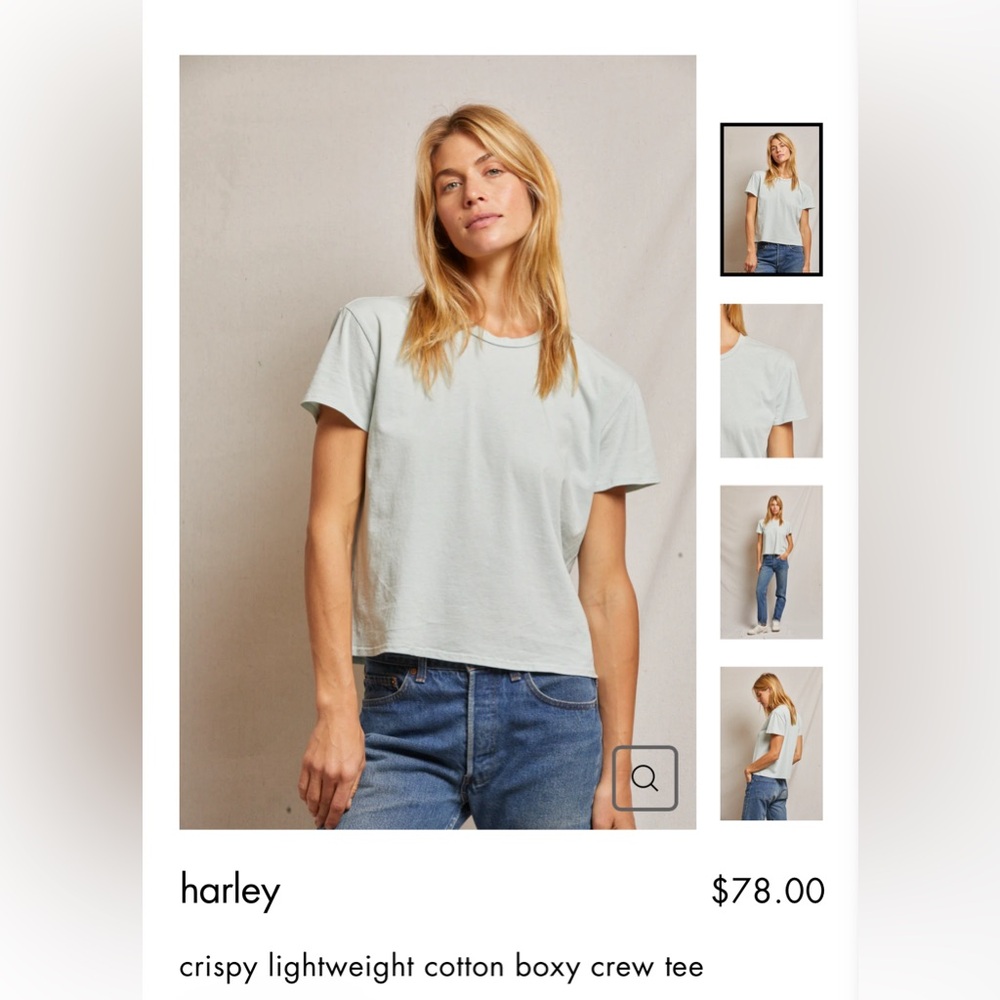 Perfect White Tee - Harley Crew Neck - M